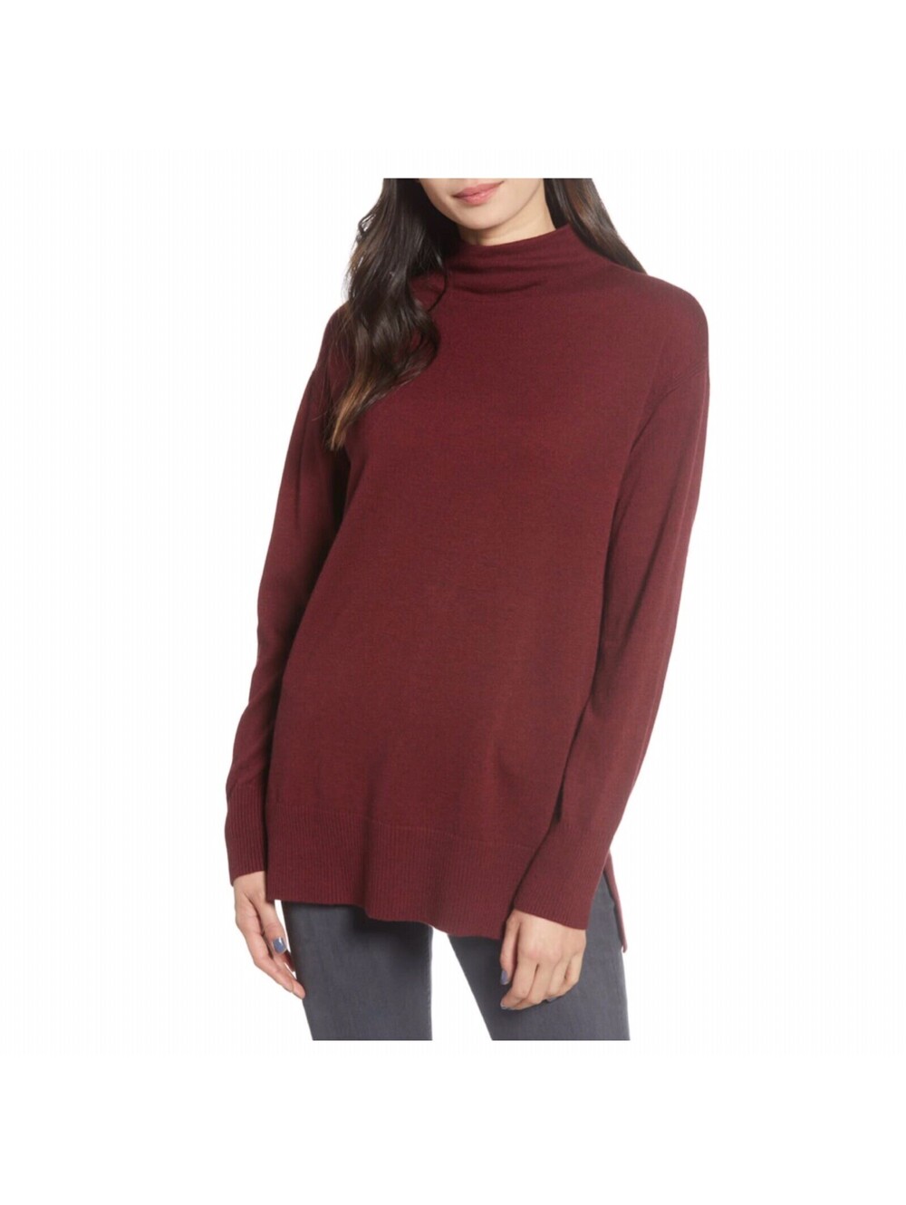 NEW Chelsea28 Red Funnel Neck Sweater XS